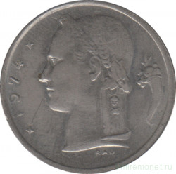 Монета. Бельгия. 1 франк 1974 год. BELGIQUE.