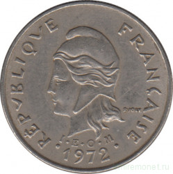 Монета. Французская Полинезия. 10 франков 1972 год.