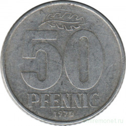 Монета. ГДР. 50 пфеннигов 1972 год.