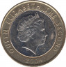 Монета. Фолклендские острова. 2 фунта 2004 год. 30 лет монетам Фолклендов. рев.
