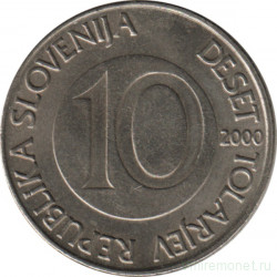 Монета. Словения. 10 толаров 2000 год.