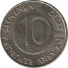  Монета. Словения. 10 толар 2000 год. ав.