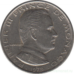 Монета. Монако. 1/2 франка 1979 год.