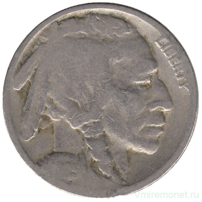 Монета. США. 5 центов 1925 год.