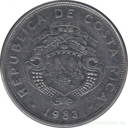 Монета. Коста-Рика. 1 колон 1983 год.