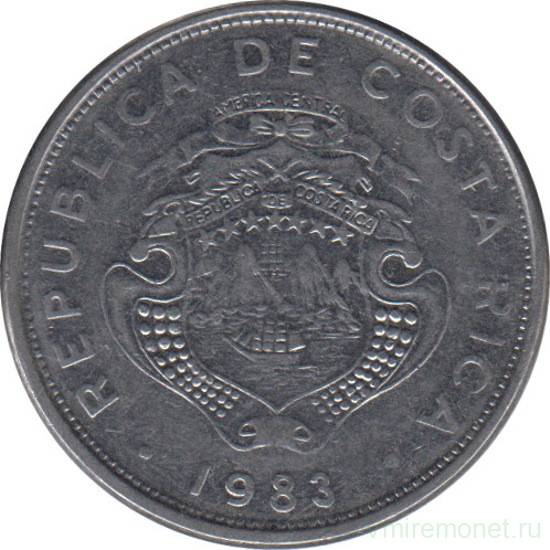 Монета. Коста-Рика. 1 колон 1983 год.
