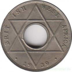 Монета. Британская Западная Африка. 1/10 пенни 1939 год.