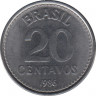 Монета. Бразилия. 20 сентаво 1986 год. ав.