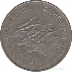Монета. Камерун. 100 франков 1975 год.