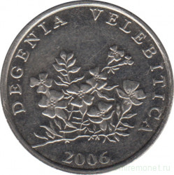 Монета. Хорватия. 50 лип 2006 год.
