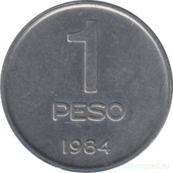 Монета. Аргентина. 1 песо 1984 год.