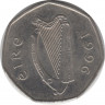 Монета. Ирландия. 50 пенсов 1996 год. ав.