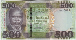 Банкнота. Южный Судан. 500 фунтов 2020 год. Тип 16.