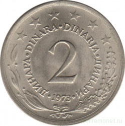 Монета. Югославия. 2 динара 1973 год. 