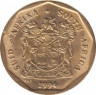 Монета. Южно-Африканская республика (ЮАР). 50 центов 1994 год. ав.