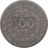 Монета. Западноафриканский экономический и валютный союз (ВСЕАО). 100 франков 1981 год. ав.