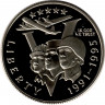Монета. США. 50 центов 1995 год (P). 50 лет победы во Второй мировой войне. Пруф.