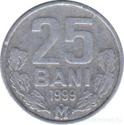 Монета. Молдова. 25 баней 1999 год.