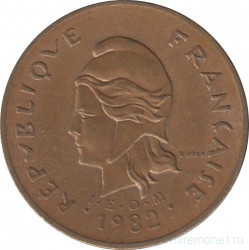 Монета. Французская Полинезия. 100 франков 1982 год.