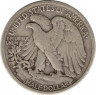 Монета. США. 50 центов 1942 год. Шагающая свобода. Монетный двор S.
