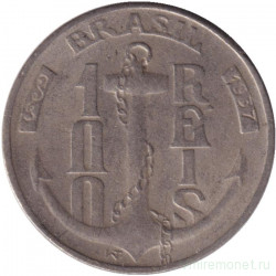 Монета. Бразилия. 100 рейсов 1937 год.