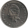 Монета. Новая Каледония. 10 франков 2003 год. ав.