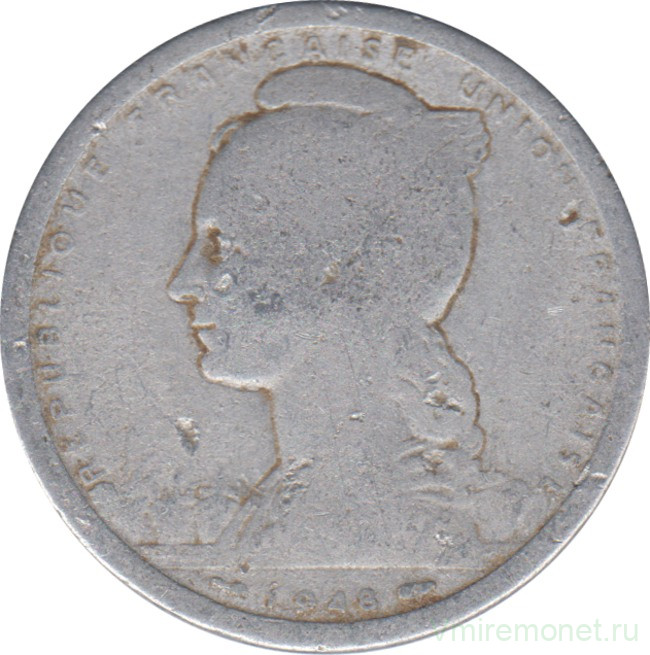 Монета. Того. 2 франка 1948 год.