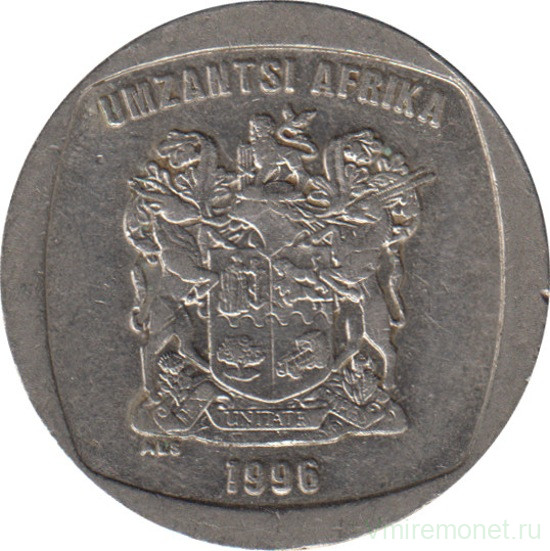 Монета. Южно-Африканская республика (ЮАР). 2 ранда 1996 год.