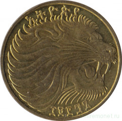 Монета. Эфиопия. 10 сантимов 2004 год.