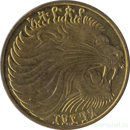 Монета. Эфиопия. 10 сантимов 2004 год.