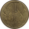 Монета. Эфиопия. 10 сантимов 2004 год. рев.