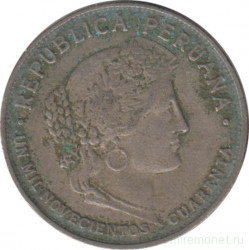 Монета. Перу. 10 сентаво 1940 год.