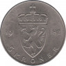  Монета. Норвегия. 5 крон 1982 год. ав.