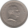 Монета. Уругвай. 25 сентесимо 1960 год. ав.