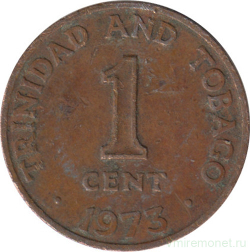Монета. Тринидад и Тобаго. 1 цент 1973 год.