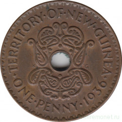 Монета. Новая Гвинея. 1 пенни 1936 год.
