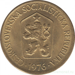 Монета. Чехословакия. 1 крона 1976 год.