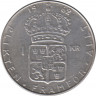 Монета. Швеция. 1 крона 1962 год. ав.