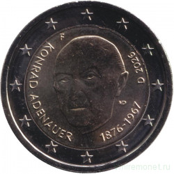 Монета. Германия. 2 евро 2026 год. Конрад Аденауэр. (F).