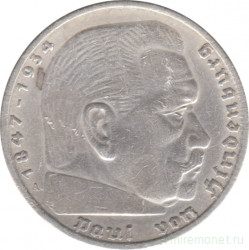 Монета. Германия. Третий Рейх. 5 рейхсмарок 1937 год. Монетный двор - Берлин (А).