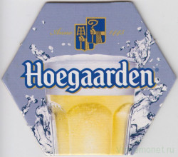 Подставка. Пиво "Hoegaarden", Россия. (Маленькая).