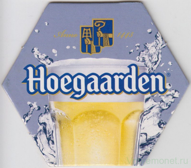Подставка. Пиво "Hoegaarden", Россия. (Маленькая).