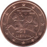  Монета. Литва. 1 цент 2016 год. ав.