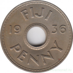 Монета. Фиджи. 1 пенни 1936 год. Эдвард VIII.