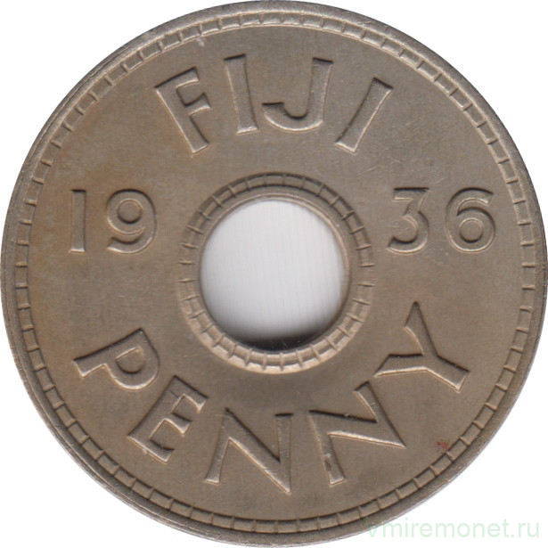 Монета. Фиджи. 1 пенни 1936 год. Эдвард VIII.