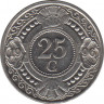 Монета. Нидерландские Антильские острова. 25 центов 1997 год. ав.