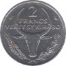 Монета. Мадагаскар. 2 франка 1965 год. рев.