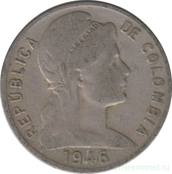 Монета. Колумбия. 5 сентаво 1946 год. Старый тип.