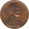 Монета. США. 1 цент 1959 год. ав.