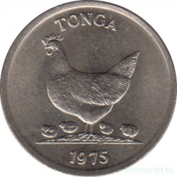 Монета. Тонга. 5 сенити 1975 год. ФАО.